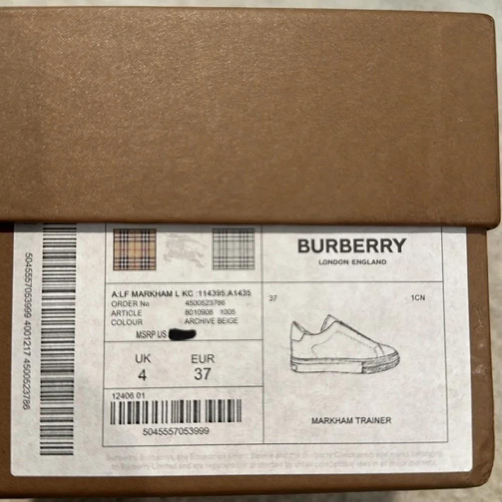 Burberry BNIB size 37 EUR slip on sneakers - Picture 7 of 8